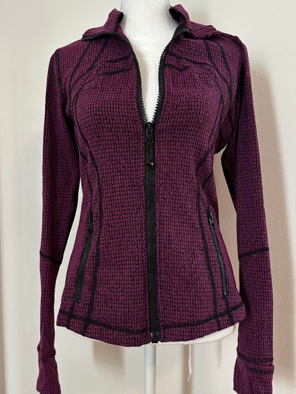 Lululemon Purple and Black Zip Up Define Jacket